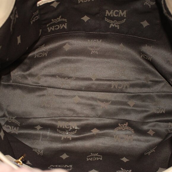 MCM Visetos Beige Shoulder Bag - Picture 7 of 8